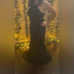 024 Jovani Elegant Black Halter Dress